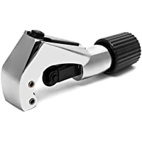 QWORK - Mini cortador de tubos 3-30 mm para tubos de cobre y PVC fino de acero inoxidable- con hoja extra y escariador